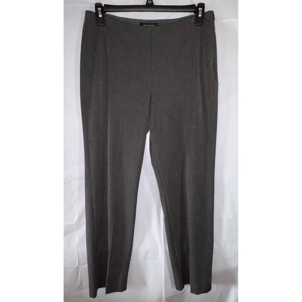 Talbots Heritage Dress Pants Womens 10 Gray Side Zip Straight Leg Trousers